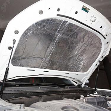 Imagem de MRCARTOOL 39,4x47,2 polegadas motor automotivo calor som isolamento de ruído amortecimento amortecedor carro capa amortecedor automotivo tapete amortecedor (almofada de absorção de calor do motor)