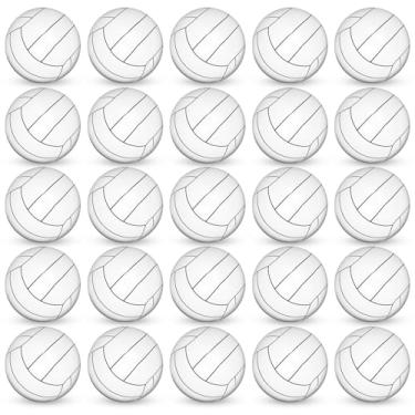 Imagem de Whaline 25 bolas infláveis de vôlei de praia de 40,6 cm, bolas de PVC para decoração de verão na praia, festa, água, areia, acessórios de brinquedo