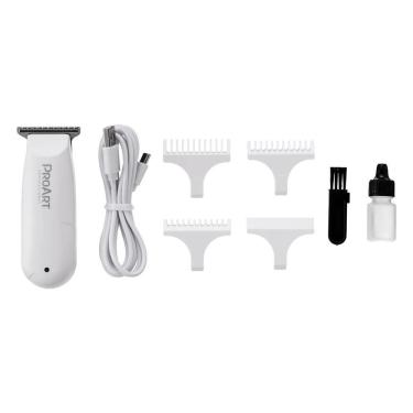 Imagem de Máquina De Acabamento Mini Bivolt Branca Proart Design Compacto, Motor Potente E Lâmina T-blade