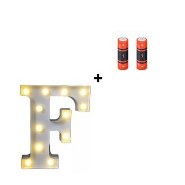 Imagem de Letra Luminária Led 3d Festa Decoração + Pilha Grátis - Partiufesta, F