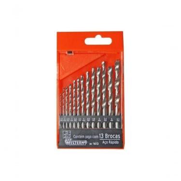 Imagem de Jogo De Brocas Aco Rapido Western Com 13 Pecas