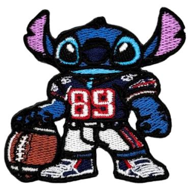 Imagem de Siam Accs Rugby Fans Stitch jogador de futebol americano bordado fofo fã de futebol americano time favorito ferro em costura para roupas, mochilas, jeans, motocicleta, jaquetas personalizadas, chapéus