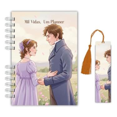 Imagem de Planner Diário de Leitura – Edição Orgulho e Preconceito | Lizzy & Darcy | Capa Dura + Marcador com Tassel + Marcador Magnético