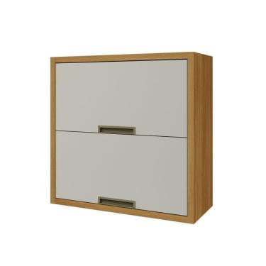 Imagem de Armário Aéreo 2 Portas Basculantes Imperatriz Nesher Móveis Freijó-off White