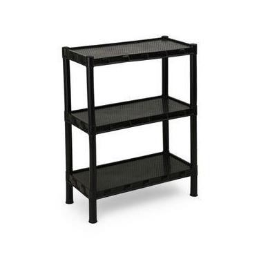 Imagem de Estante Preta Plástico Com 3 Prateleiras Agraplast COD.918