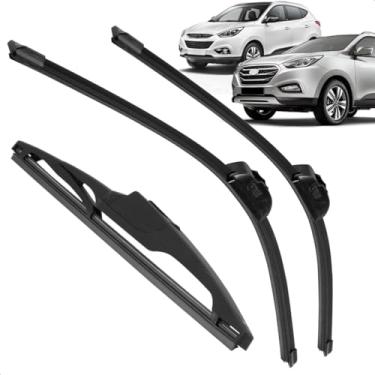 Imagem de Kit Completo 3 Palhetas Limpador Parabrisa Silicone Ix35 2008 a 2022