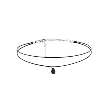 Imagem de MIFYNN Gargantilha gótica para mulheres, colares de veludo preto em camadas delicados, gota de sangue, lua, coração, pingente gótico, boho, hippie, acessórios para Halloween, Natal, Medium, Zinco, Sem