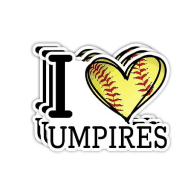Imagem de (3 peças) Adesivo I Love Umpires Engraçado Citações Sarcásticas Inspiradoras Softball Amantes Esportivos Adesivos de Presente para Máscara de Apanhador Capacete Copo Laptop Tablet Livros Telefone