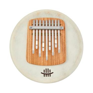Imagem de Piano de polegar de tambor de pele de cabra - design acústico aprimorado, piano de dedo kalimba de 9 notas para músicos iniciantes, combinação de piano de bateria e polegar (GOATSKIN Damara)
