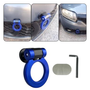 Imagem de Tow Hook Engate Reboque Carro Camionete Universal Azul JDM