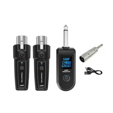 Imagem de JunZheHub Transmissor E Receptor de Som, Microfone Recarregável, 110db, Equipamento Musical para Guitarra E Mixer, 1 com 2