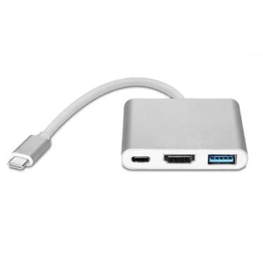 Imagem de Adaptador Type-c Para Usb 3.1 Tipo C Hub Thunderbolt 3.0 X HDMI Usb 3 - 4k