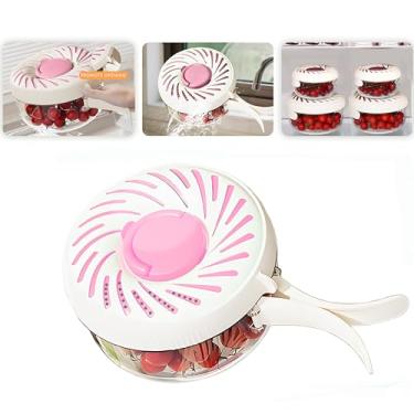 Imagem de 2025 Nova tigela de lavagem de frutas com tampa e alça de coador, cesta de drenagem multiuso 3 em 1, lavadora de frutas e vegetais, recipiente de armazenamento de escorredor de frutas para geladeira