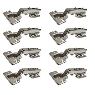 Imagem de Kit 8 Dobradiça Reta Caneco 35Mm Moveis Porta Armário 4 Par