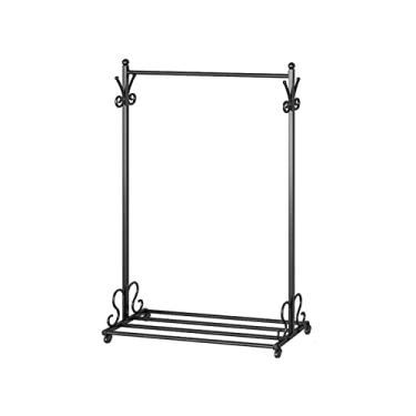 Imagem de ZzleoyuUUs-12 Suporte de casaco, cabideiro, chão, quarto, simples, minimalista, caseiro, tipo varão, secagem, dourado, preto (preto, grande)