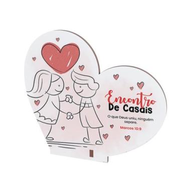 Imagem de Kit Lembrancinhas Coração para Dia dos Namorados em MDF - Abstratta, K