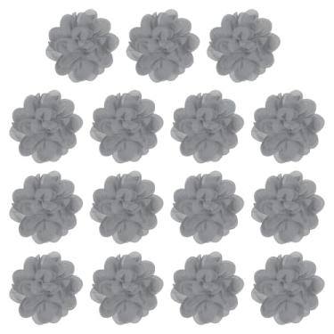 Imagem de YELARXI Flores de chiffon, apliques de tecido de costura, apliques de flores de chiffon - adequado para (mulheres/artesanato faça você mesmo/tiaras/acessórios de cabelo/casamento/festa/corsage) 10 cm