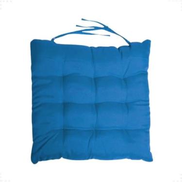 Imagem de Kit com Assento/Almofada para Cadeira 40X40 no tecido de Oxford.(Azul Turquesa,4)