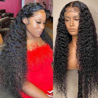 Imagem de Perucas frontais de renda 360 Healthair Deep Wave Remy Human Hair