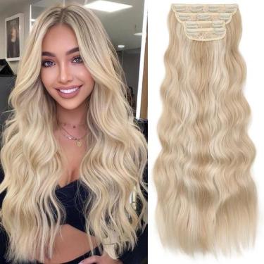 Imagem de Extensão de cabelo KookaStyle Long Wavy Synthetic 60 cm Pearl Blonde