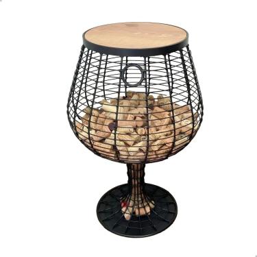 Imagem de Porta Rolhas Vinho Mesa Taça Enfeite De Sala Adega Casa Arte