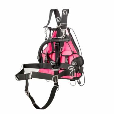 Imagem de SIDE-25 Colete de Mergulho Técnico SideMount, Camuflado Rosa, Sistema de Flutuabilidade Integrado, 25 Libras de Empuxo, para Mergulho em Cavernas e Naufrágios (Rosa)