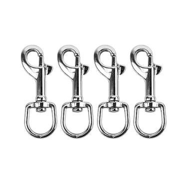 Imagem de QWORK 3-1/2"Swivel Eye Bolt Snap Hook, 4 Pack 316 Stainless Steel Single Ended Trigger Snap Clips for Diving/Pet Leash/Key Chain/Flag/Clothes Line