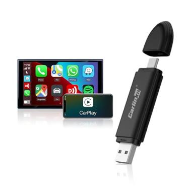 Imagem de Carlinkit Adaptador CarPlay sem fio MINI SE para iPhone, converte OEM com fio para sem fio CarPlay 2025 Dongle Plug & Play Auto Connect Fast Easy Use para carros de 2015