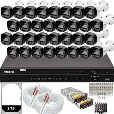 Imagem de Kit 32 Câmeras de Segurança VHD 1220 B Full Color 1080p DVR Intelbras 