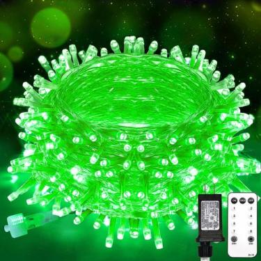 Imagem de String Lights suddus Green 66 pés 200 LED à prova d'água com controle 