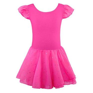 Imagem de Collants para dançar EQSJIU com mangas com babados Pitaya Red Girls 5-