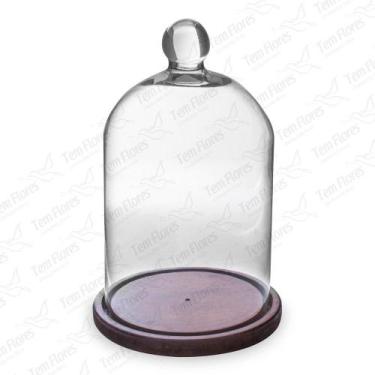 Imagem de Cúpula de Vidro Redoma de Vidro Bela e a Fera c/Base Madeira v - Pense