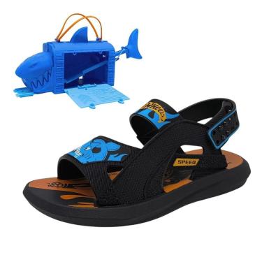 Imagem de Sandália Infantil Menino Tira Ajustável Hot Wheels Shark
