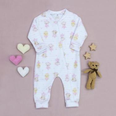 Imagem de Macacão Bebê Soft com Zíper Frontal Térmico Quentinho e Aconchegante F