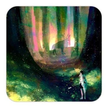 Imagem de Placa Quadro Decorativo 18x18 Cm A Princesa Mononoke Ghibli - Pomps Ge