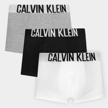 Imagem de Kit Cueca Boxer Calvin Klein Trunks Intense Power - 3 Peças, Colorido,