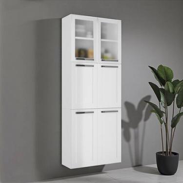 Imagem de Paneleiro em Aço 6 Portas 2 Portas de Vidro 70cm Florença Itatiaia