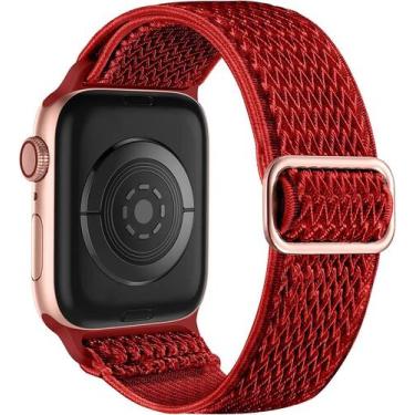 Imagem de Pulseira de relógio Lerobo Stretchy Band Nylon para Apple Watch 40-49 