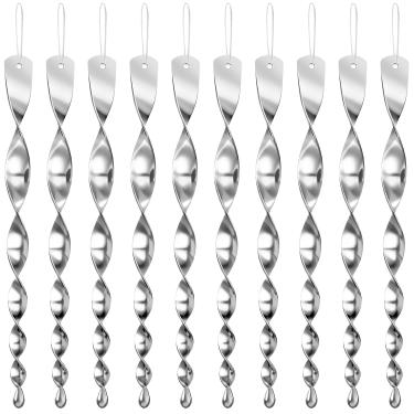 Imagem de 12 peças de dissuasão de pica-pau para casa, refletores de pássaros para manter os pássaros longe, hastes de medo de pássaros com rotação movida pelo vento, dispositivos repelentes de pássaros ao ar
