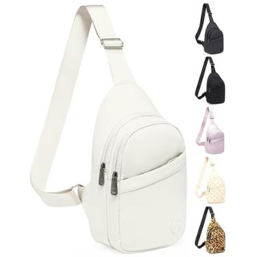 Imagem de MAXTOP Bolsas transversais pequenas para mulheres e homens, leve, pochete para uso casual, ao ar livre, viagens, Bege, 11.5" x 6.6" x 3", Casual