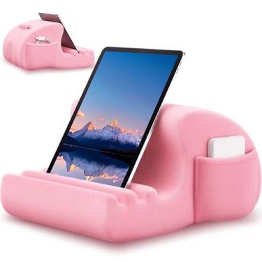 Imagem de CreaDream Travesseiro para tablet, suporte de tablet para cama, colo e mesa com 3 ângulos de visualização, almofada macia compatível com tablets de 4 a 13 polegadas, iPad Pro 13 11 Air, Kindle, Galaxy