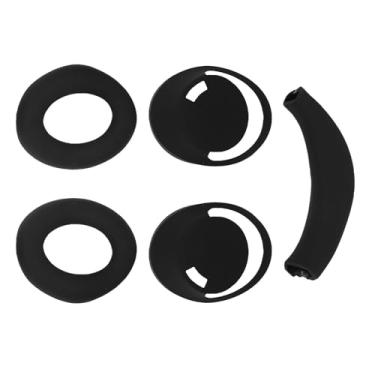 Imagem de SUNGOOYUE Protetor de Capa de Fone de Ouvido de Silicone Macio para Fones de Ouvido, Capa Protetora de Almofada de de de 2 Peças Com Faixa de Cabeça para Uso Confortável, Adequado para SE, Cinza