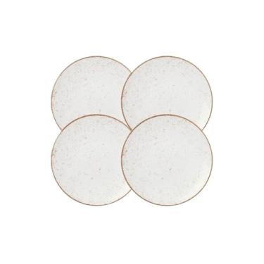 Imagem de Aparelho de Jantar Rústico Marrom Jogo de Pratos Rasos, Fundos e Sobremesa Opções (Kit 4 Pratos Sobremesa 21 cm)