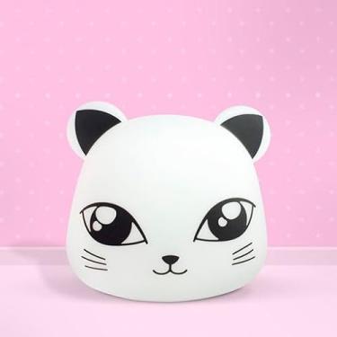 Imagem de Luminária de Mesa Decorativa em Formato de Gatinha, Luz Ambiente para Quarto