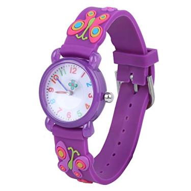 Imagem de AYNEFY Relógio de Pulso Infantil Com Pulseira de Silicone à Prova d'água para Crianças, Meninos e Meninas de 3 a 12 Anos, Relógio Com Design de Padrão Fofo (Tipo 5)