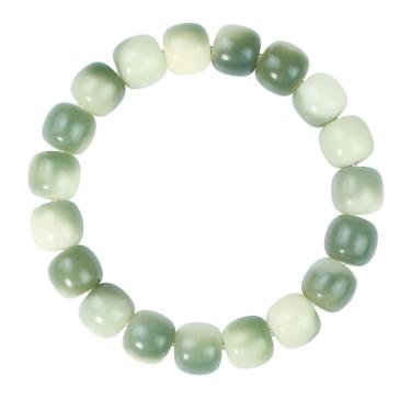 Imagem de Pulseira de miçangas de Bodhi Root verde natural de 12 mm para mulheres