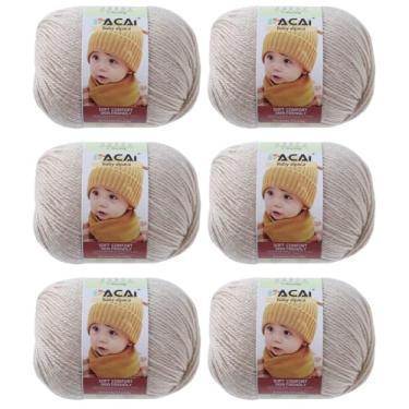Imagem de Fio macio para bebê, 30% alpaca 70% poliéster, hipoalergênico, lavável, lavável na máquina, lã de bebê, ideal para tricô, crochê, cobertores de bebê, roupas e acessórios para recém-nascidos, 50 g por