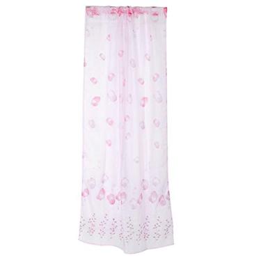 Imagem de Ymiko Cortinas Puras, Janelas de Padrão Floral Voile Cortinas Pura de Painel Cretans Verticais de Vertical para Sala de Estar, Quarto, Varanda, 3.3x6,6ft