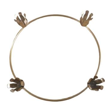 Imagem de Fenteer Castiçal de metal para vela cônica, anel de Natal, guirlanda, vela de pilar, decoração de mesa, do Advento para sala de estar e casamento, Suporte para 4 Velas