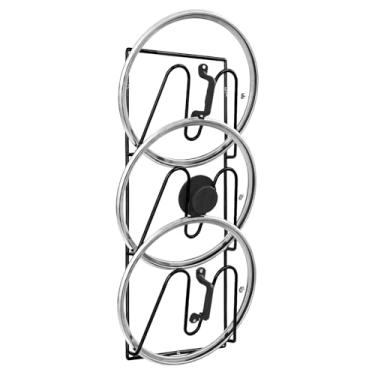 Imagem de Organizador de tampa de panela de parede sem perfuração, rack de metal com ranhura para armazenamento eficiente da cozinha